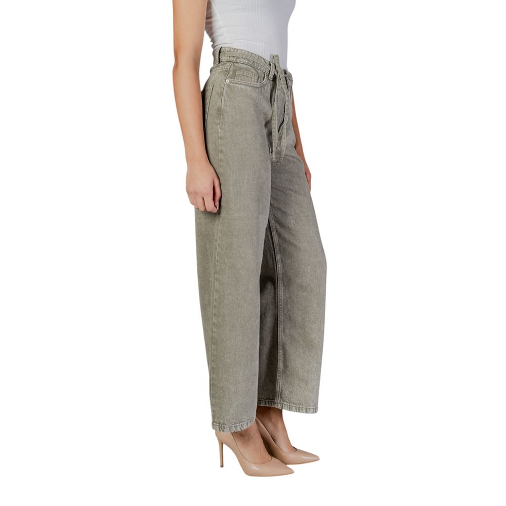 Green Cotton Women's Leg and Bootcut Jeans