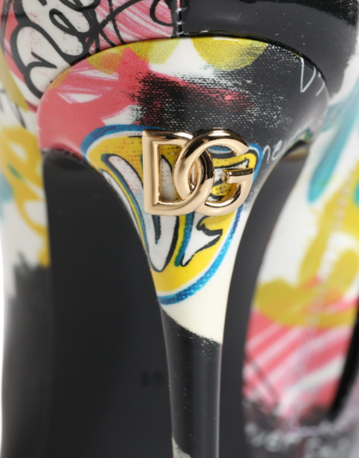 Dolce & Gabbana Multicolor Graffiti Keira Mid Calf Boots