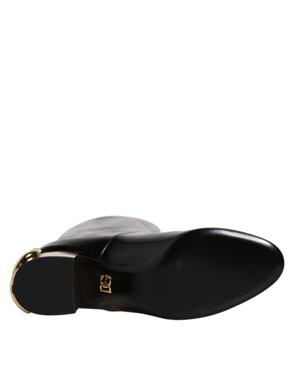 Dolce & Gabbana Black Patent Leather Vally High Boots