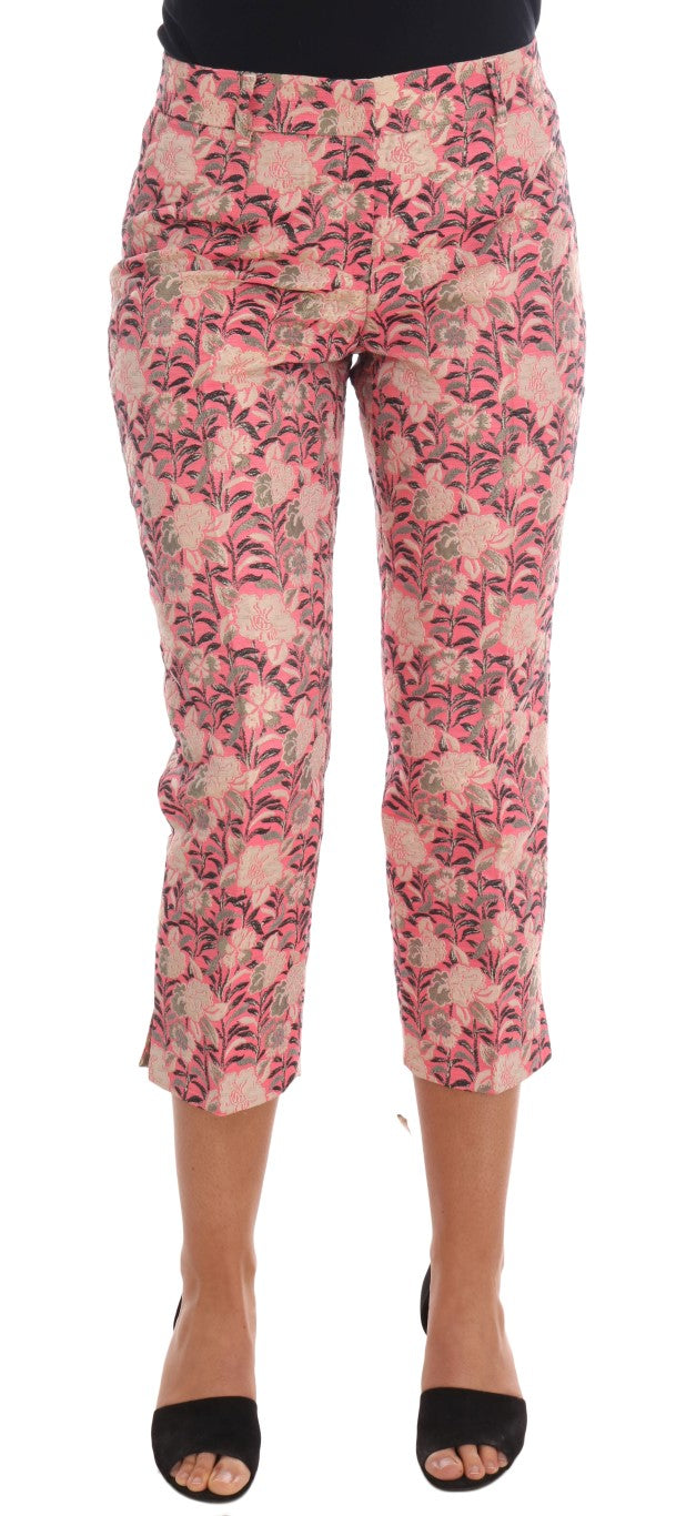 - Elegant Floral Brocade Pants