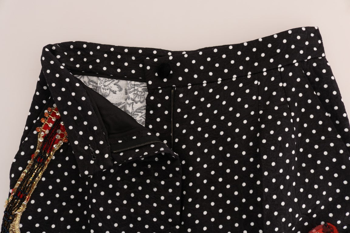 - Elegant Polka Dot Embellished Trousers