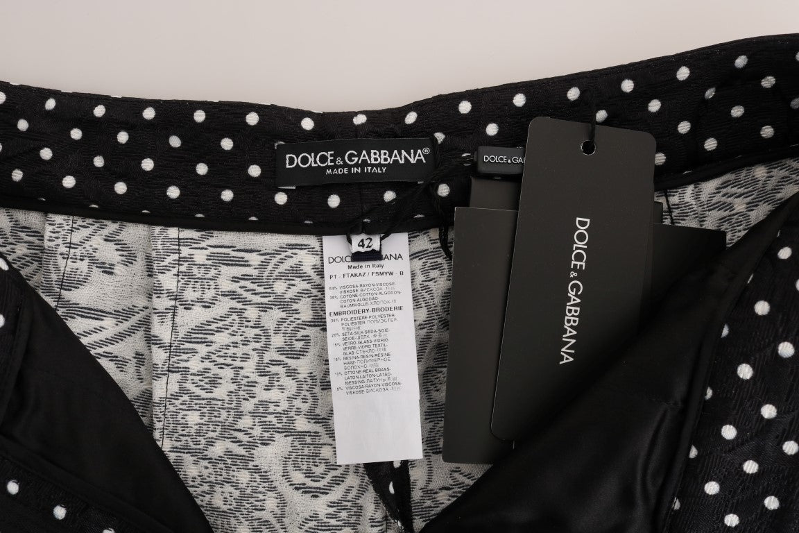 - Elegant Polka Dot Embellished Trousers