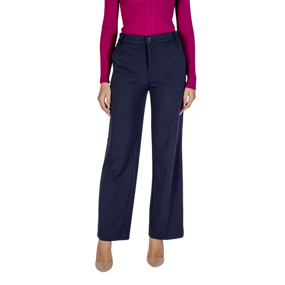 Street One Blue Viscose Trousers for Women