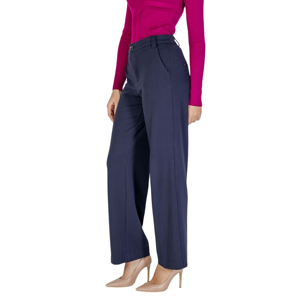 Street One Blue Viscose Trousers for Women