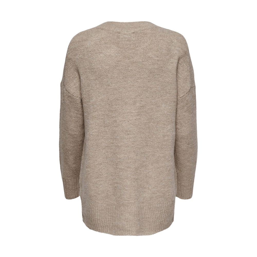 Beige Acrylic Sweater for Women – Autumn/Winter Collection