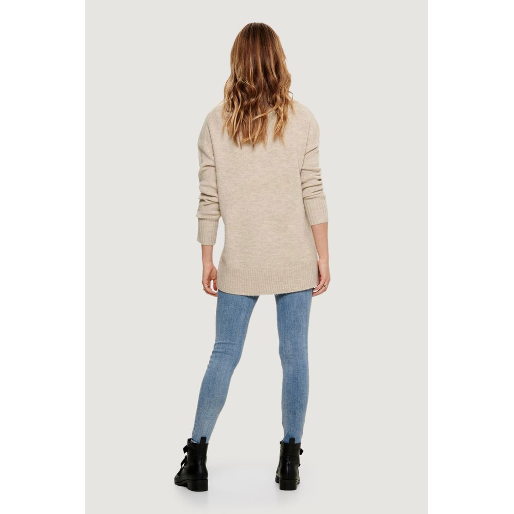 Beige Acrylic Sweater for Women – Autumn/Winter Collection