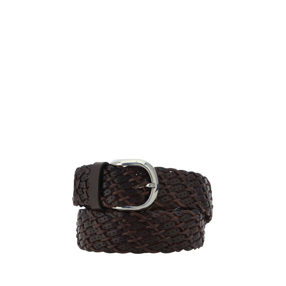 Brunello Cucinelli Braided Calfskin Belt