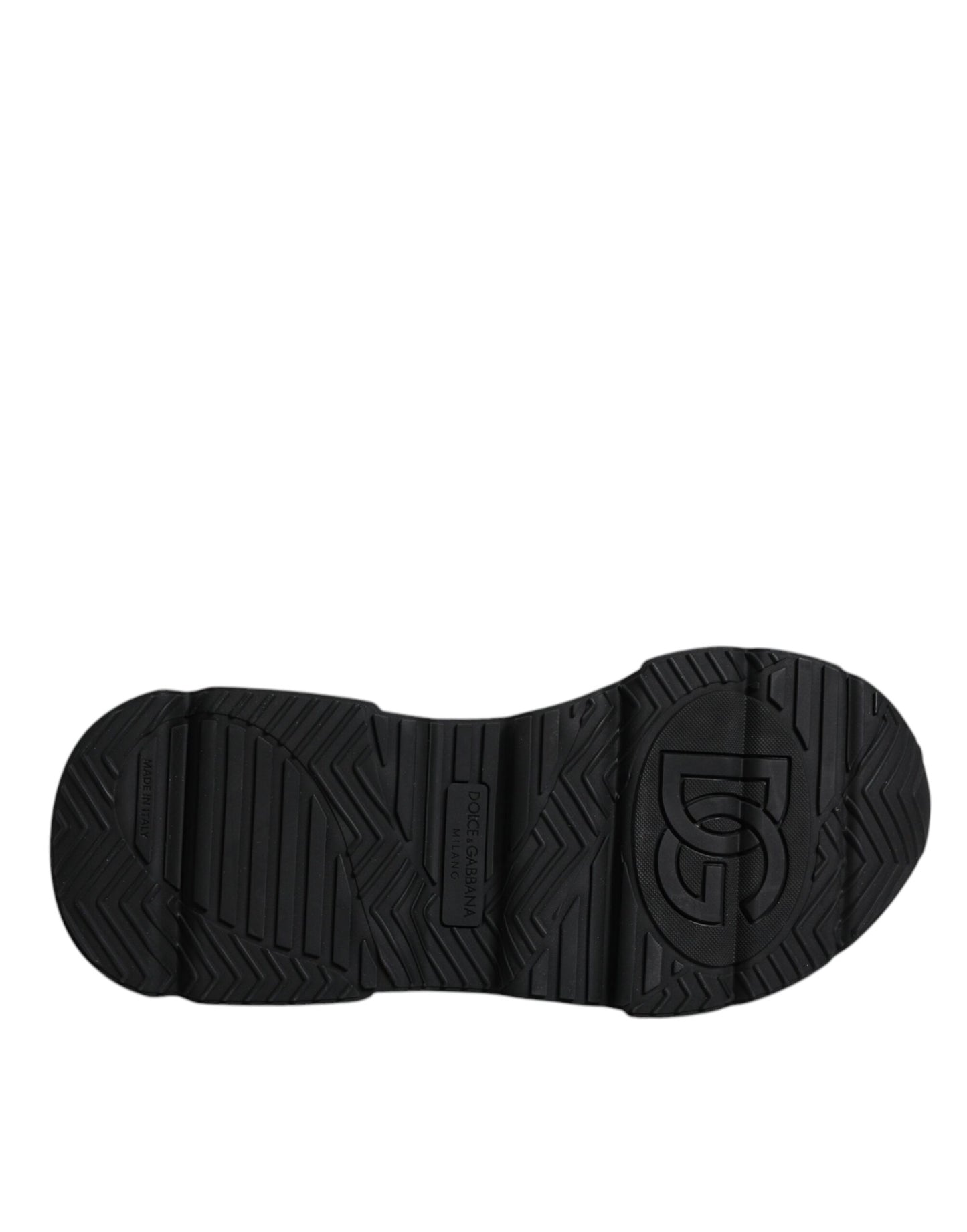 Dolce & Gabbana Black Leather Daymaster Low Top Sneakers for Men