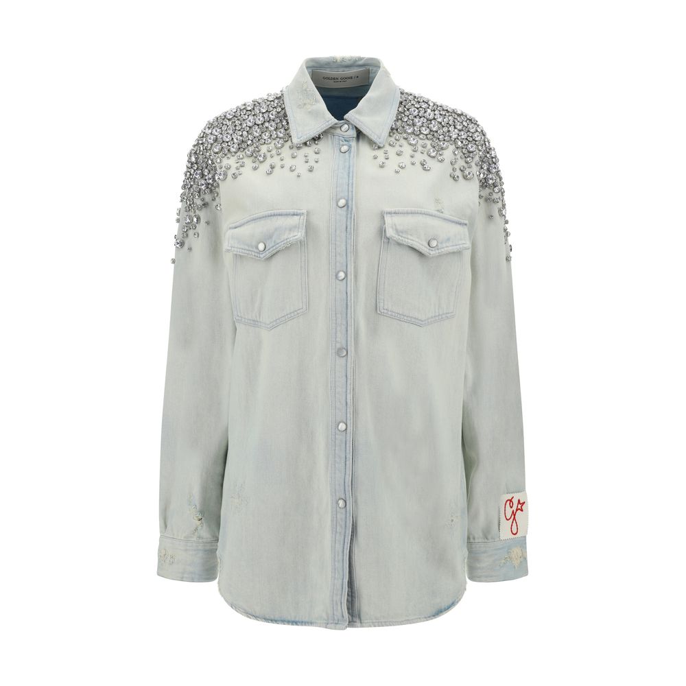 Golden Goose Boyfriend Shirt - Oversize Cotton Style with Beaded Details