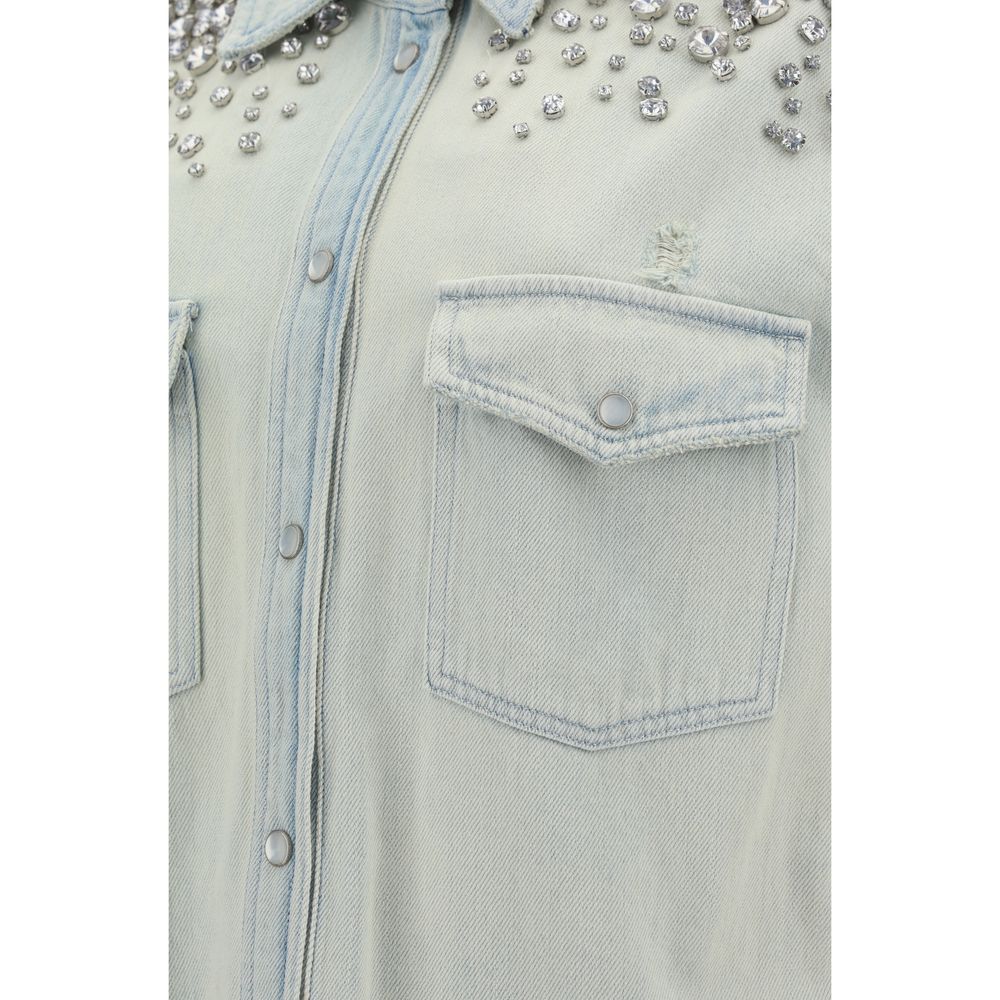 Golden Goose Boyfriend Shirt - Oversize Cotton Style with Beaded Details