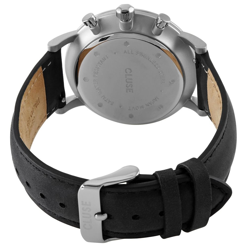 Cluse Women's Black Leather Watch - Elegant Timeless Piece