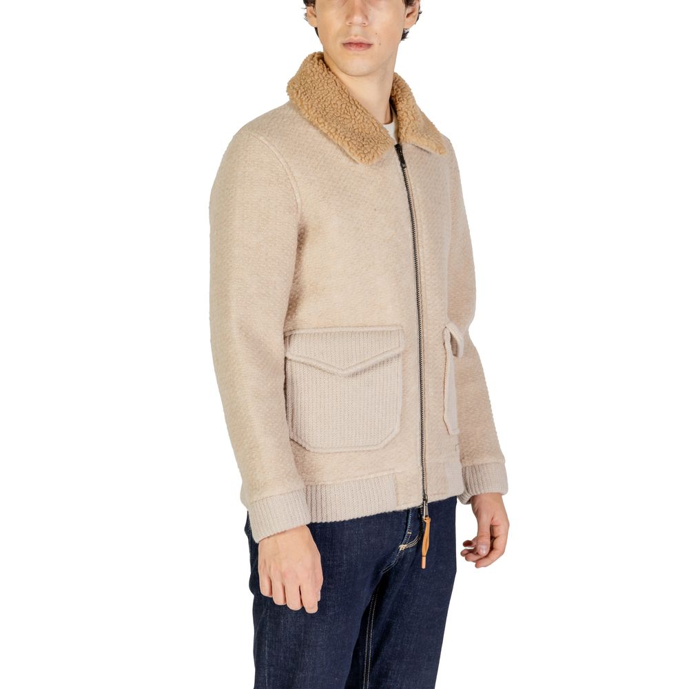 Hydra Clothing Beige Polyester Jacket for Men
