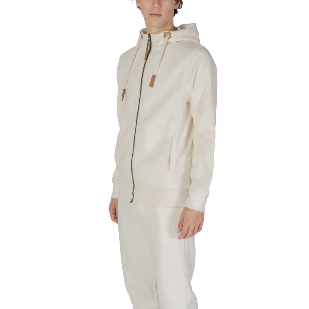 Hydra Clothing - Men's Cream Hooded Zip-Up Sweatshirt