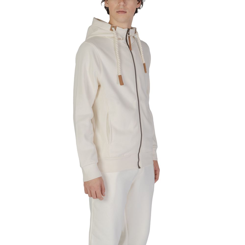 Hydra Clothing - Men's Cream Hooded Zip-Up Sweatshirt