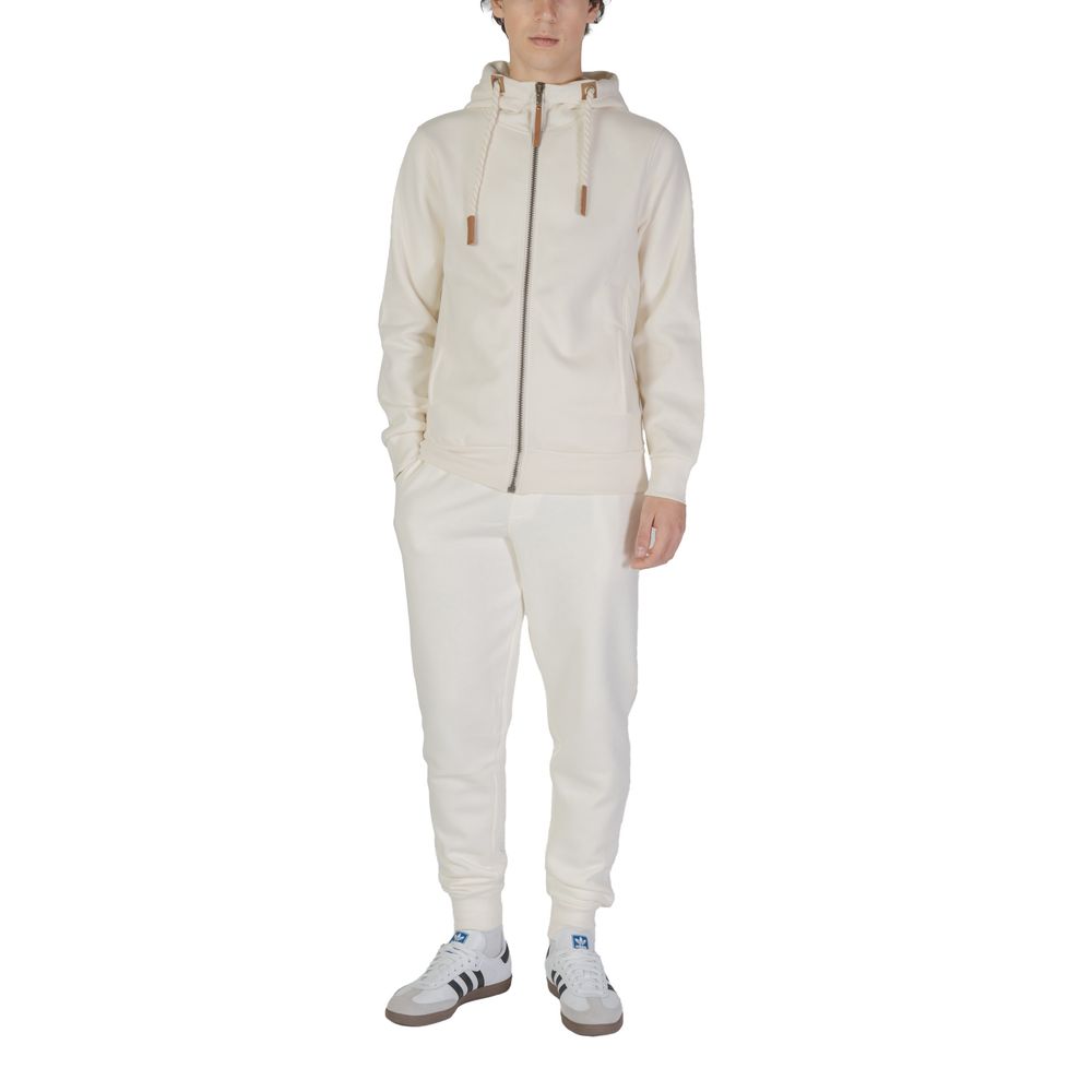 Hydra Clothing - Men's Cream Hooded Zip-Up Sweatshirt