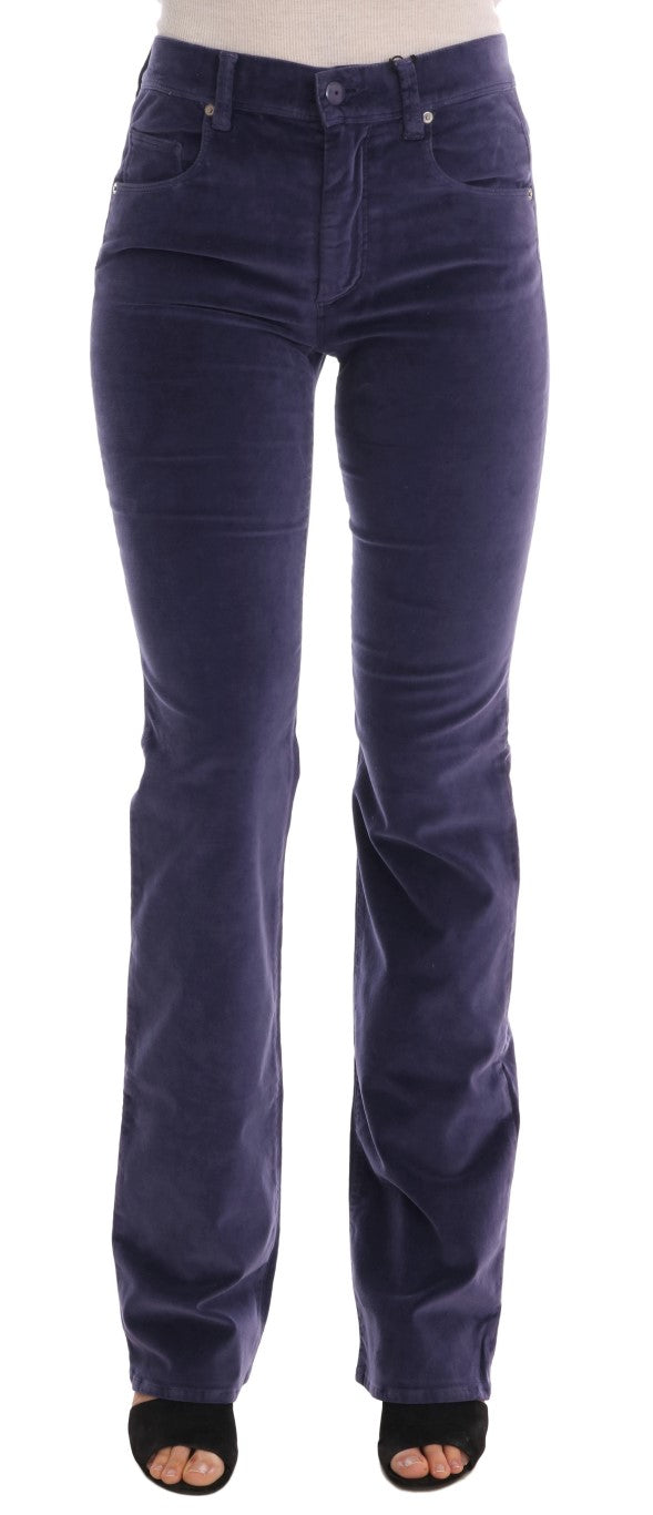 - Chic Purple Corduroy Bootcut Flare Pants