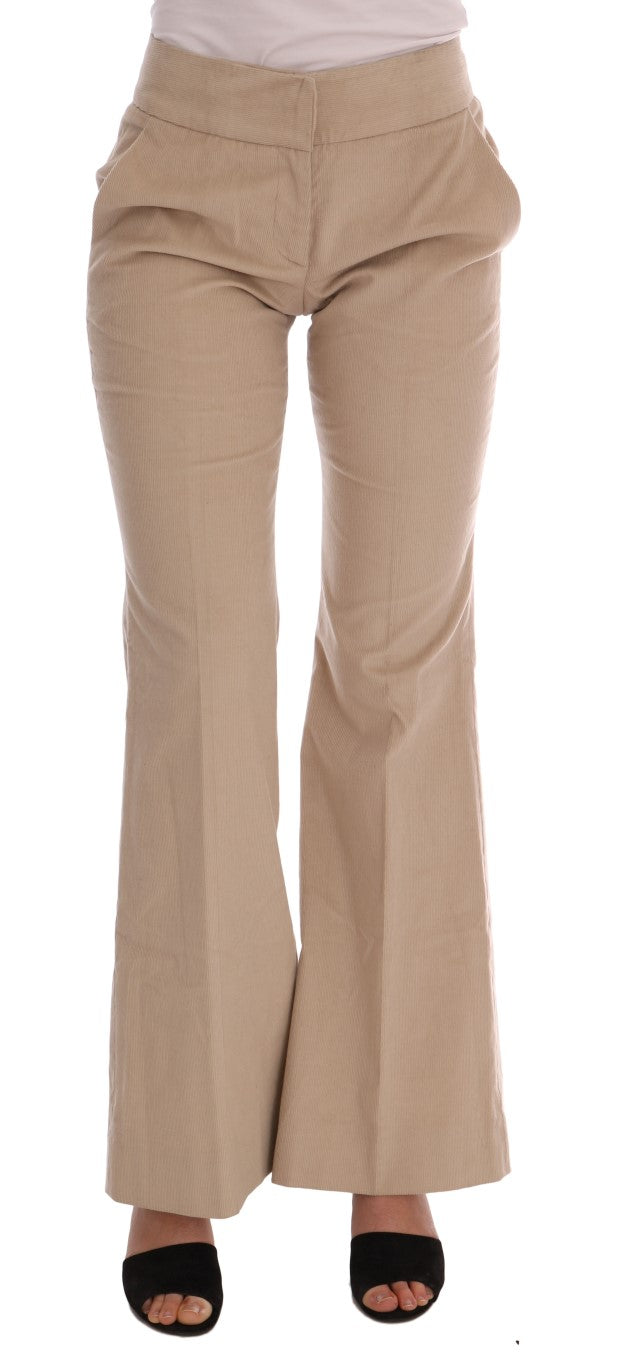 - Chic Beige Bootcut Flared Pants