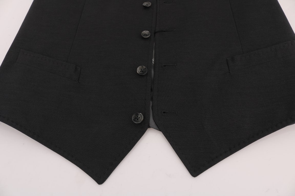 - Elegant Gray Waistcoat Vest