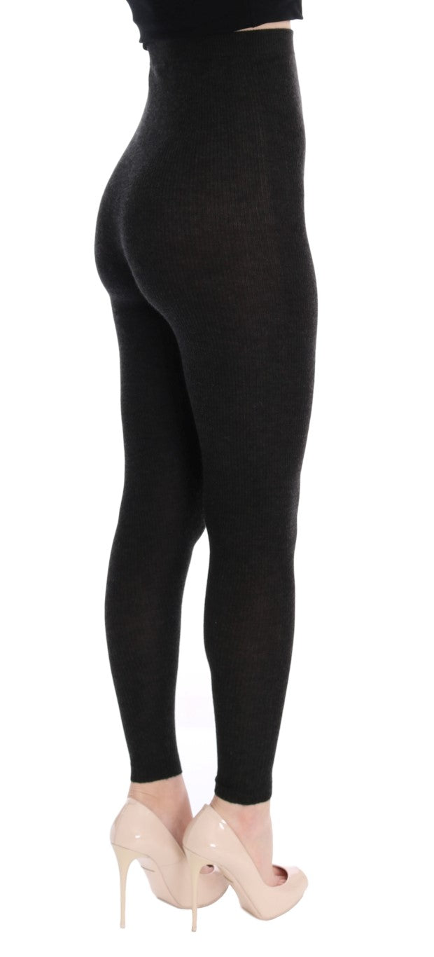 - Elegant High-Waist Cashmere Tights Pants