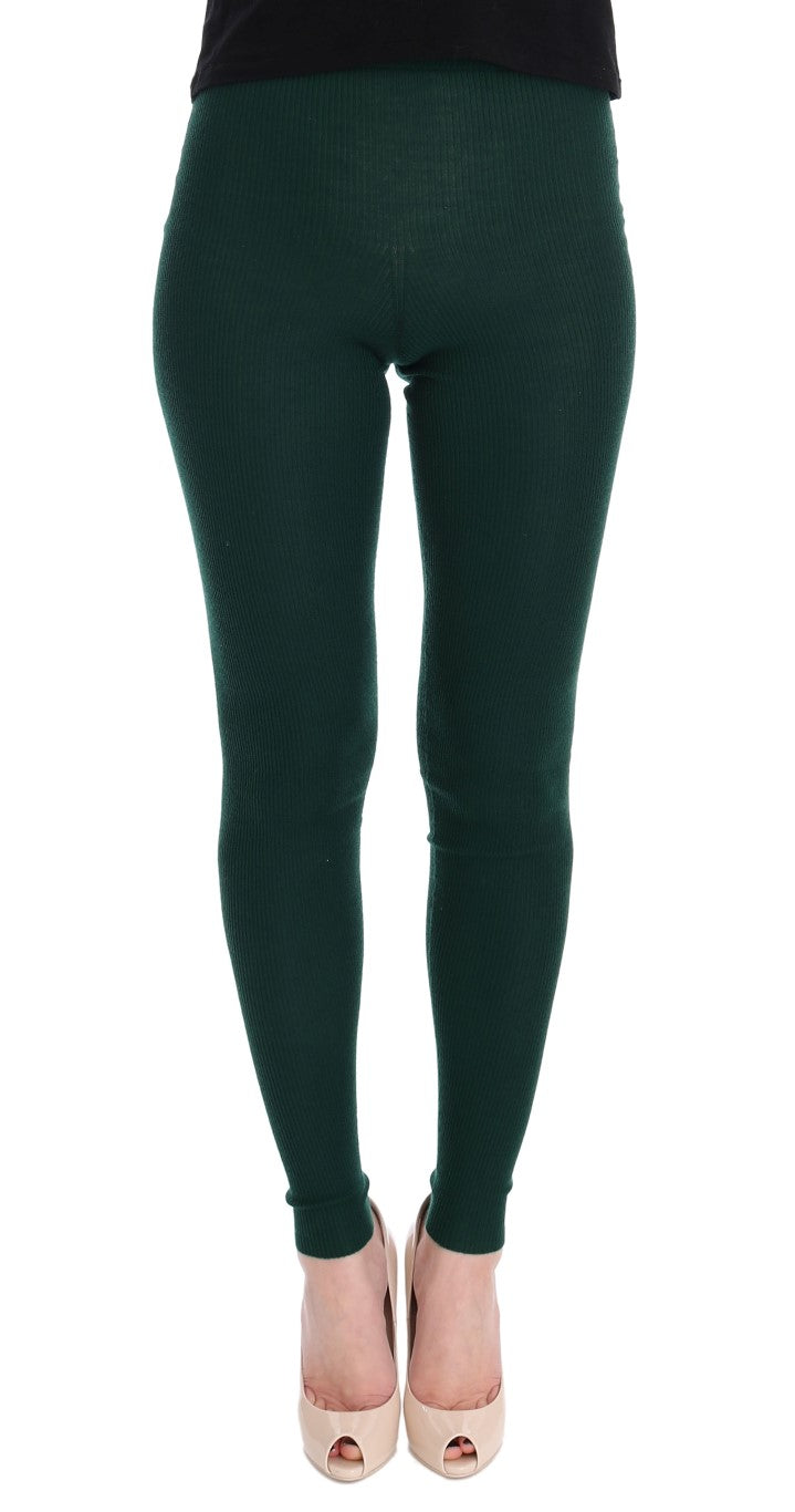 - Elegant High-Waist Cashmere Tights Pants