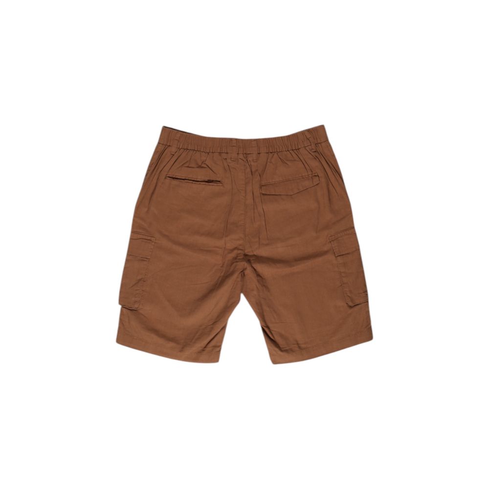 Hamaki-Ho Men's Brown Bermuda Linen Shorts