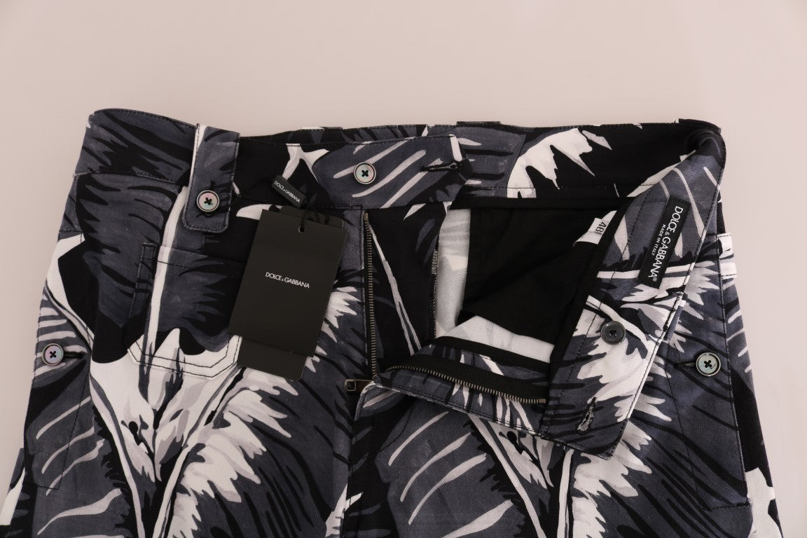 - Elegant Capri Casual Pants in Banana Leaf Print