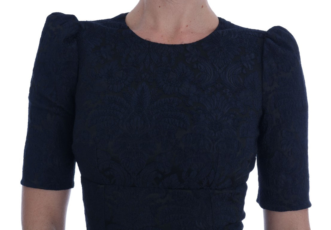 - Floral Brocade Mini Flare Dress