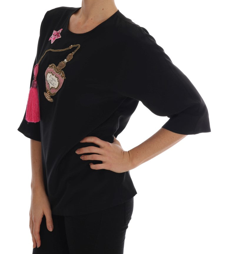 - Fairy Tale Embroidered Silk Blouse