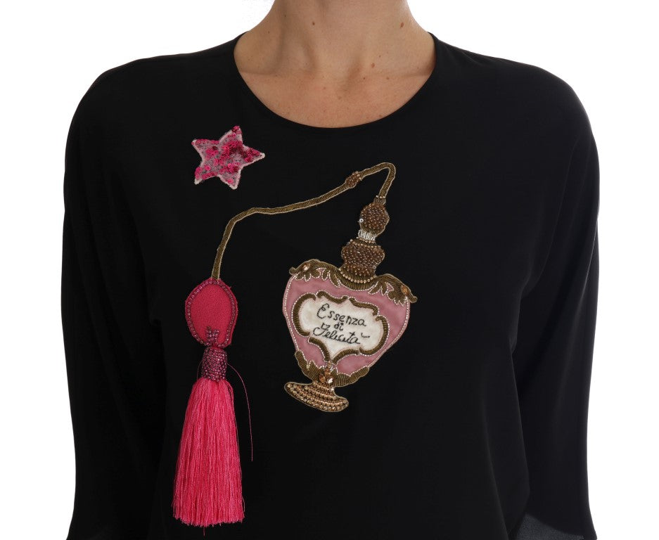 - Fairy Tale Embroidered Silk Blouse