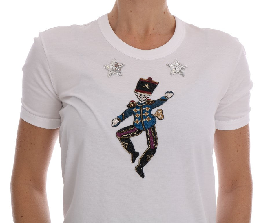 - Sequined Fairy Tale Cotton T-Shirt