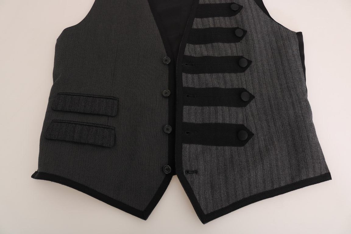 - Elegant Gray Torrero Pattern Formal Vest