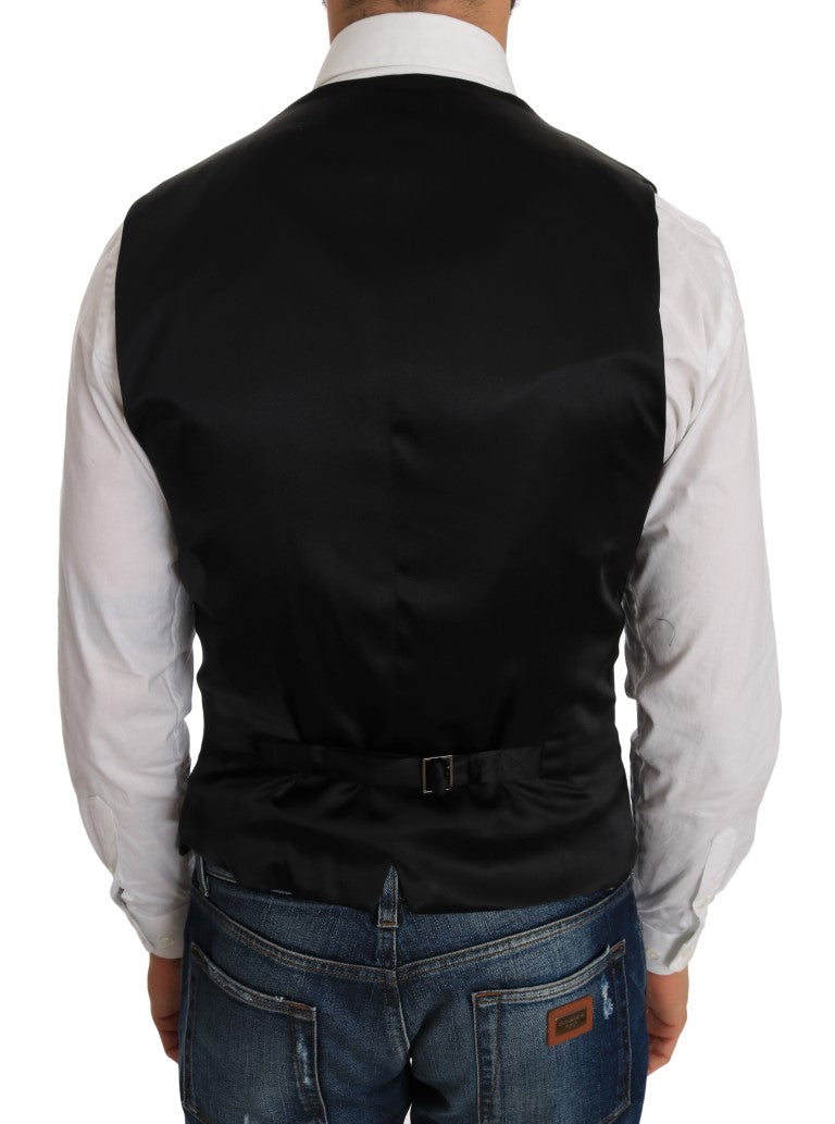 - Elegant Polka Dot Black Dress Vest