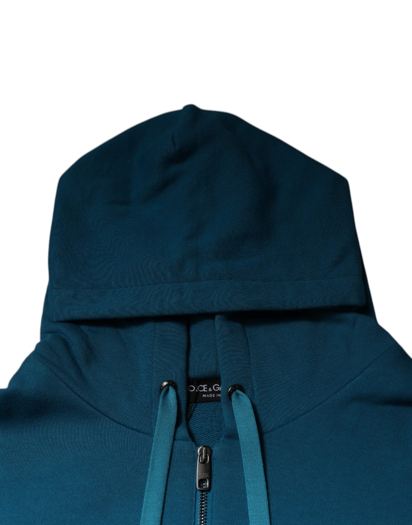 Dolce & Gabbana Aqua Blue Full Zip Logo Hoodie for Men