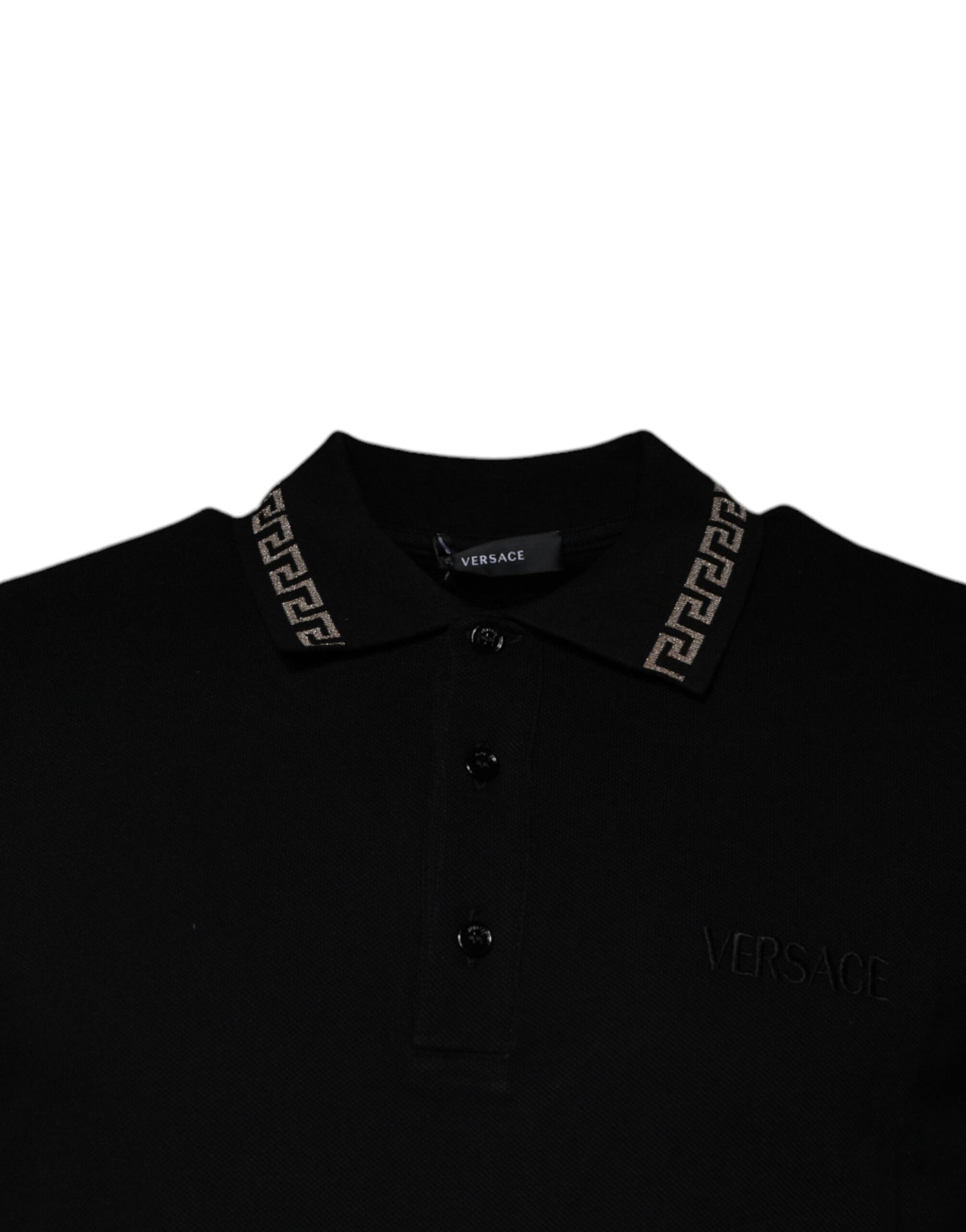 Versace - Men's Black Collared Polo Short Sleeves T-shirt