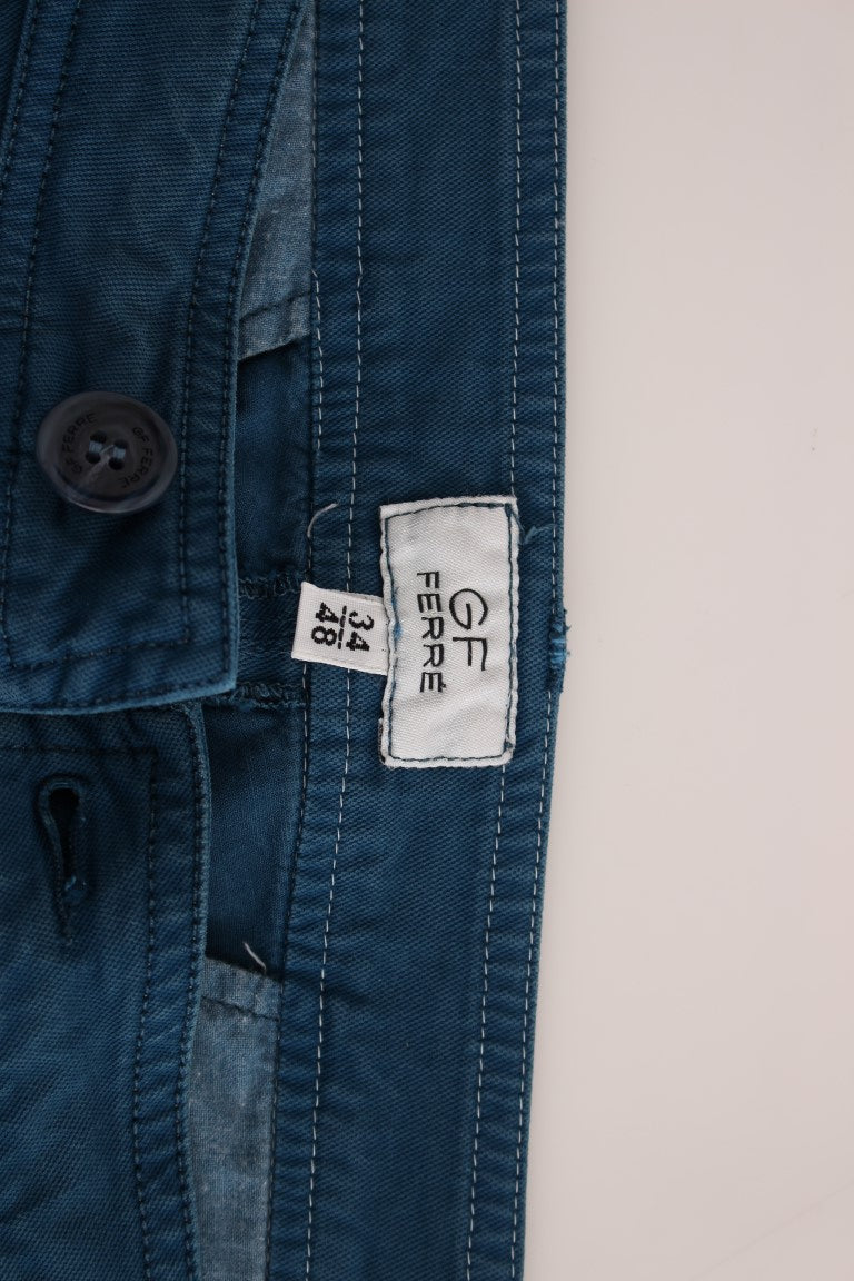 Elegant Straight Fit Cotton Chinos by GF Ferre