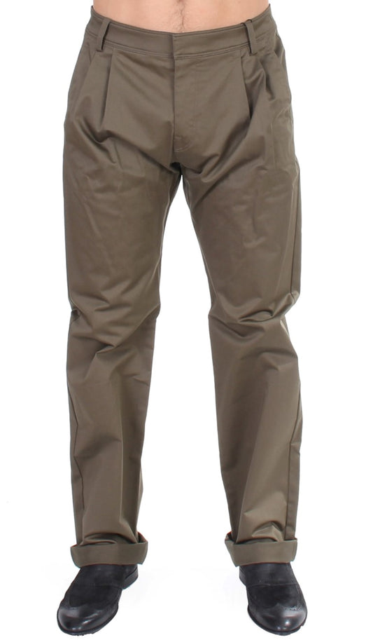 - Elegant Green Comfort Straight Fit Pants