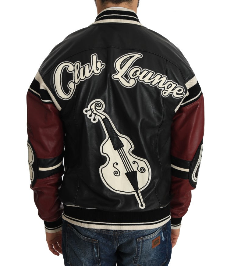 - Exquisite Sheepskin Leather Bomber Jacket