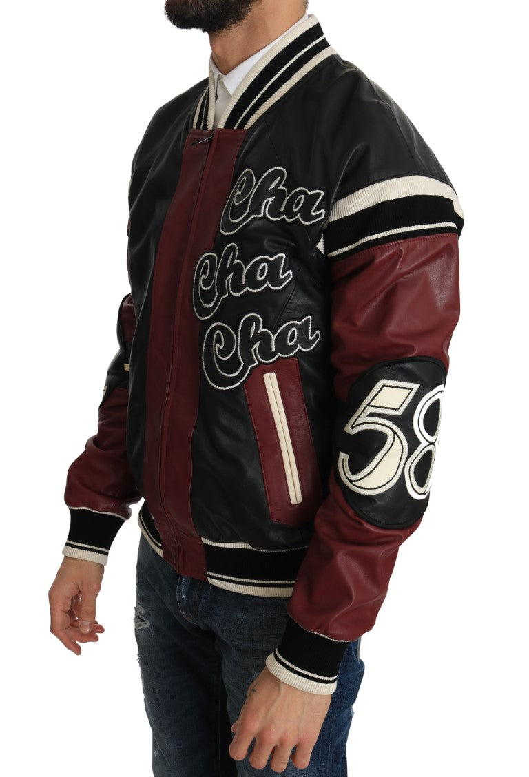 - Exquisite Sheepskin Leather Bomber Jacket