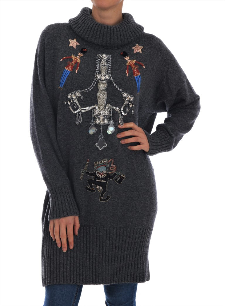 Enchanted Crystal Turtleneck Jumper Dress