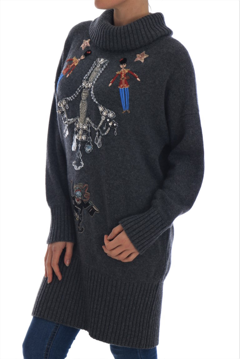 Enchanted Crystal Turtleneck Jumper Dress