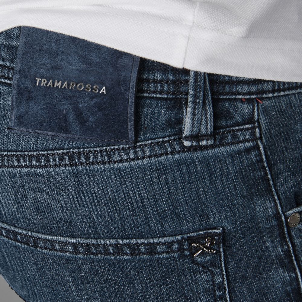 Tramarossa Blue Cotton Jeans