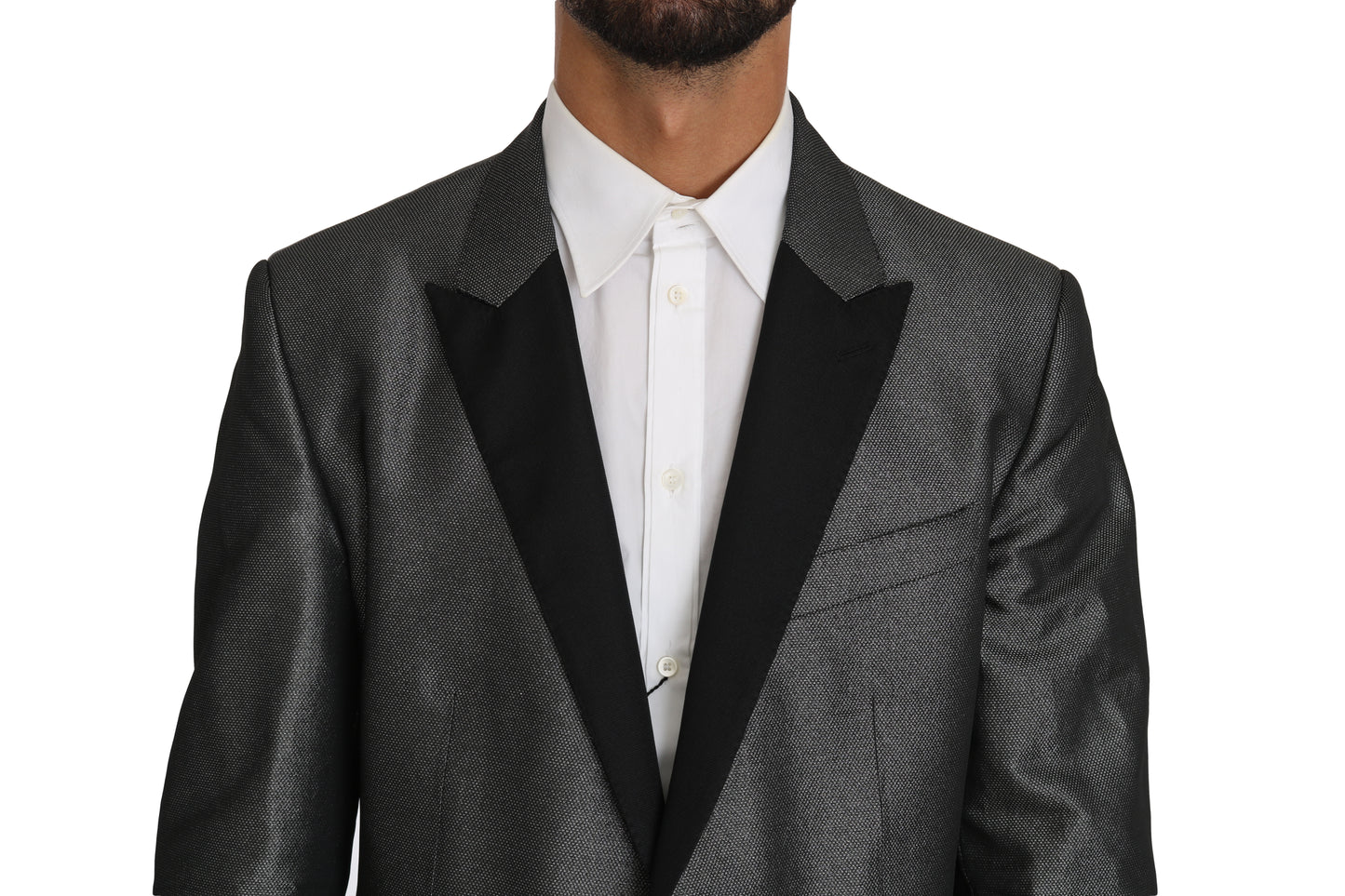 - Elegant Gray Patterned Martini Suit