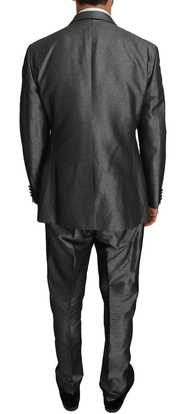 - Elegant Gray Patterned Martini Suit
