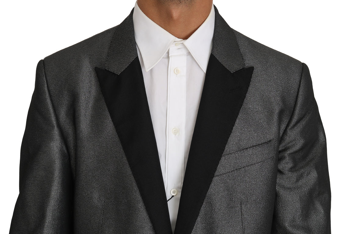 - Elegant Gray Patterned Martini Suit