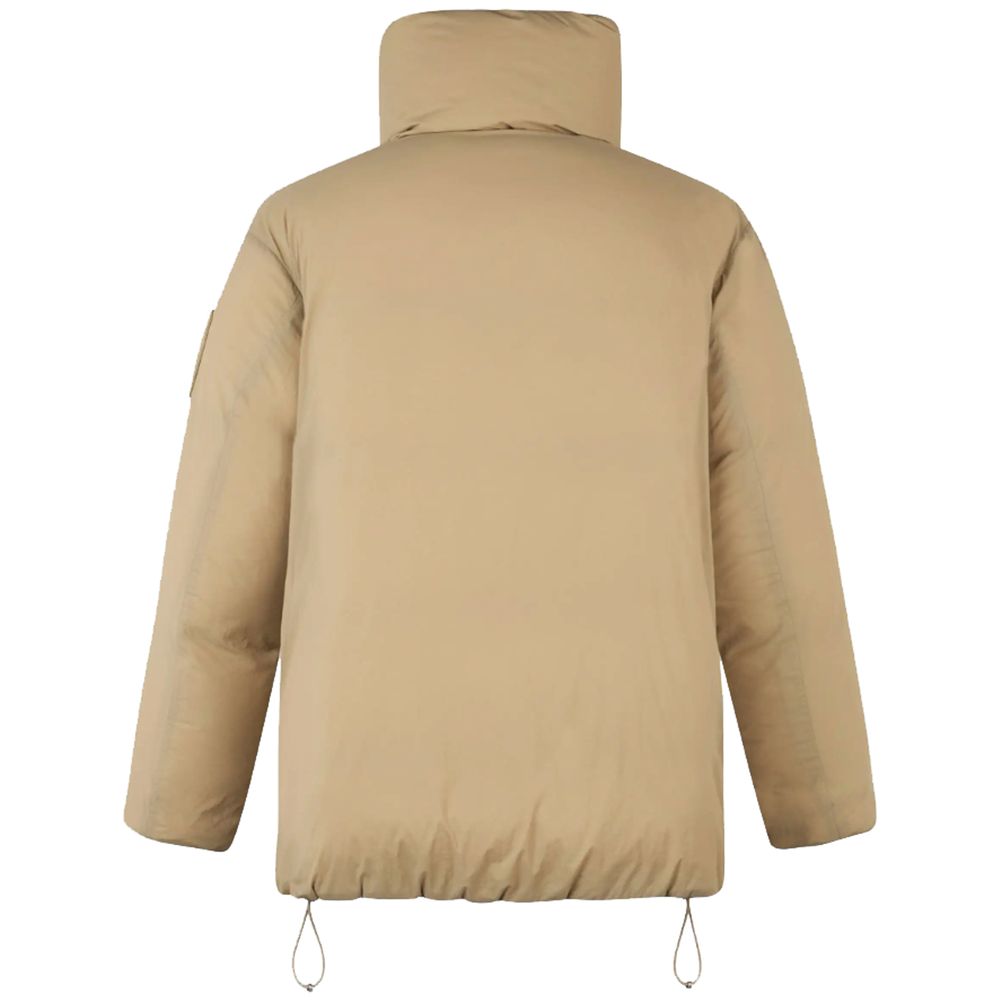 Moose Knuckles Beige High Collar Padded Jacket