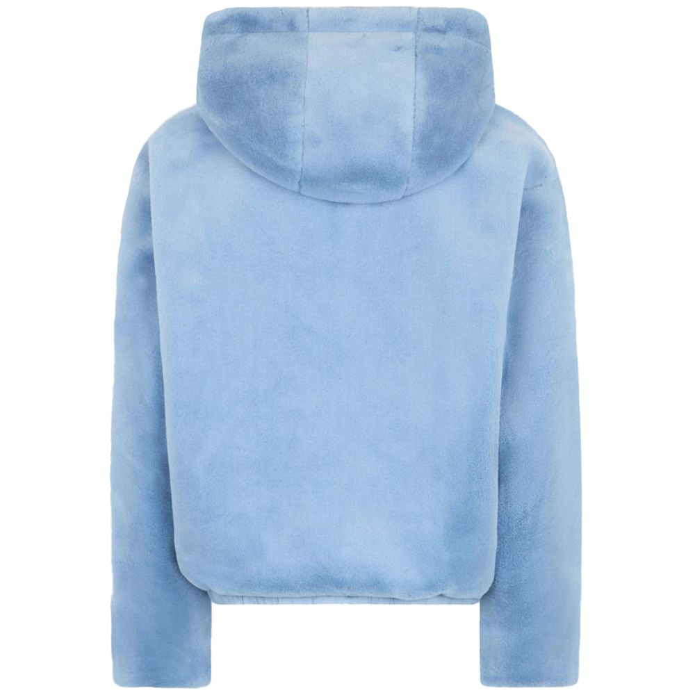 Moose Knuckles Light Blue Reversible Fleece & Nylon Jacket