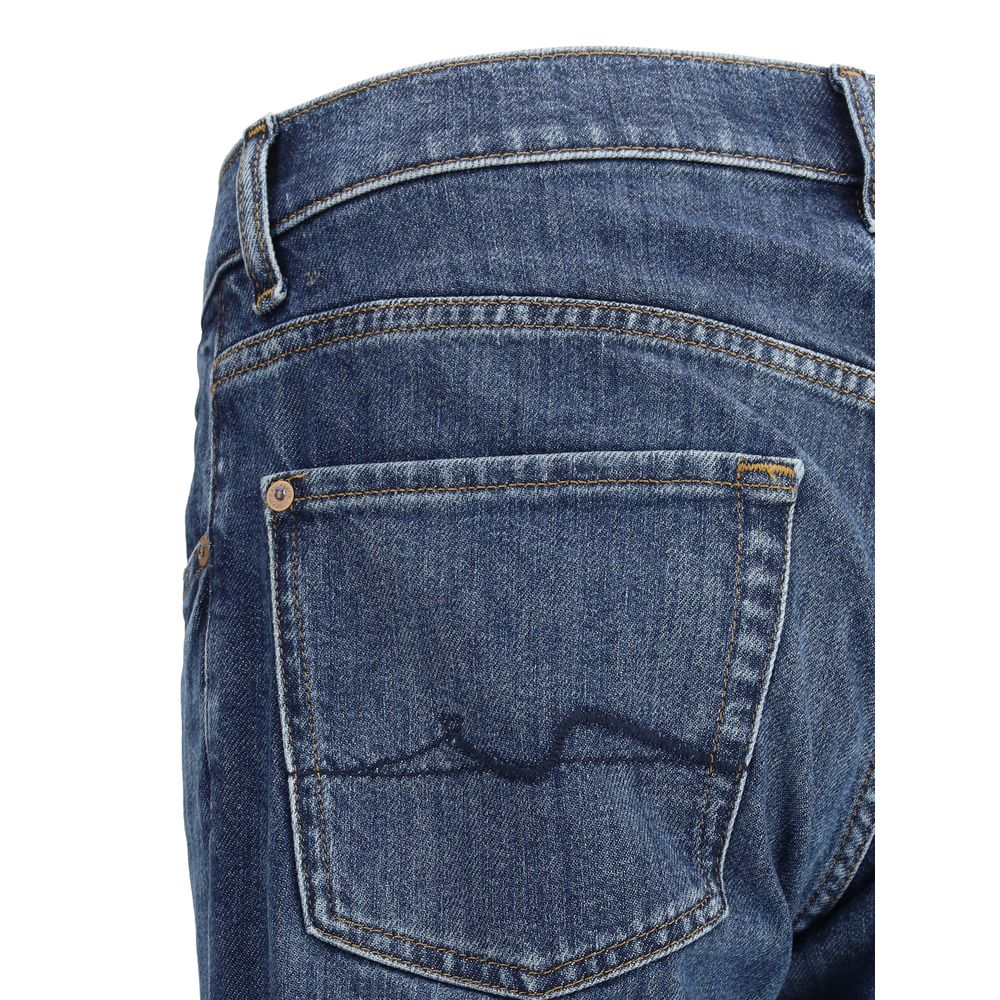 7FOR Brett Guideline Jeans - Mid Blue Boot-Cut