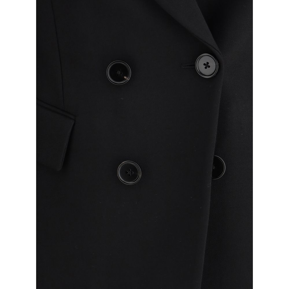 Chloé Black Double-Breasted Blazer in Wool