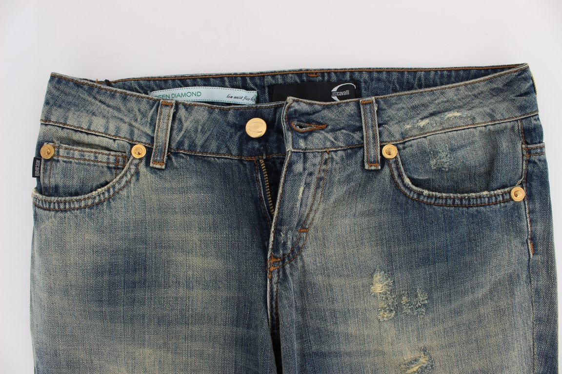 - Sleek Flair Leg Low Waist Denim