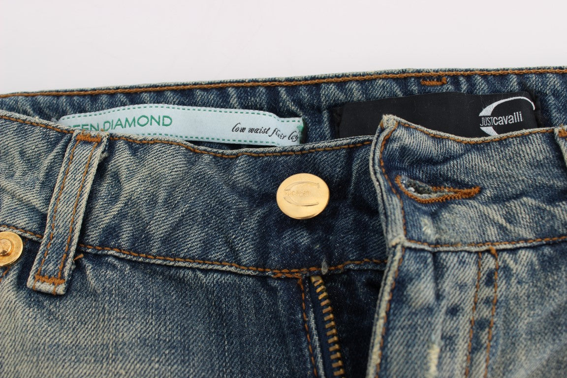 - Sleek Flair Leg Low Waist Denim